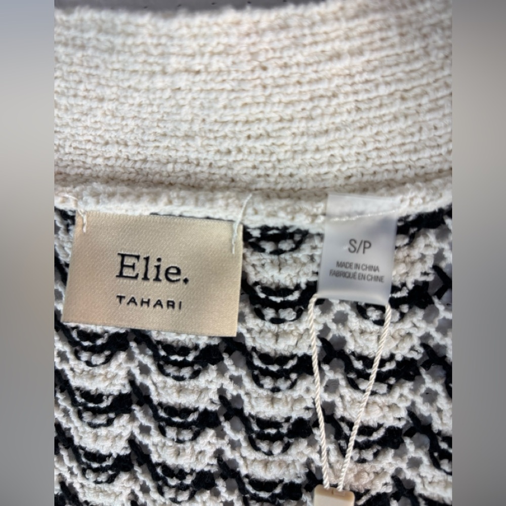Elie Tahari SP Oversized Cotton Knit Tank n Open Cardigan Cami Coordinated Set - Picture 6 of 9